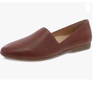 FOWT Brown Closed Almond Toe Pumps Solid Color Loafer Slip On Dress Office Shoes